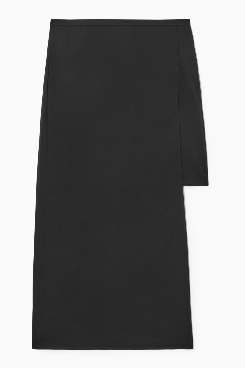 Dámské Sukně COS Asymmetric Cutout Černé | QPCB-40287