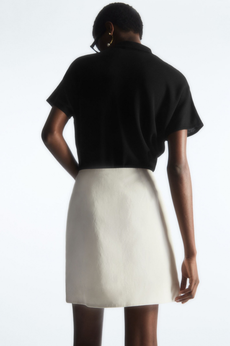 Dámské Sukně COS Asymmetric Mini Wrap Bílé | GBLT-53089