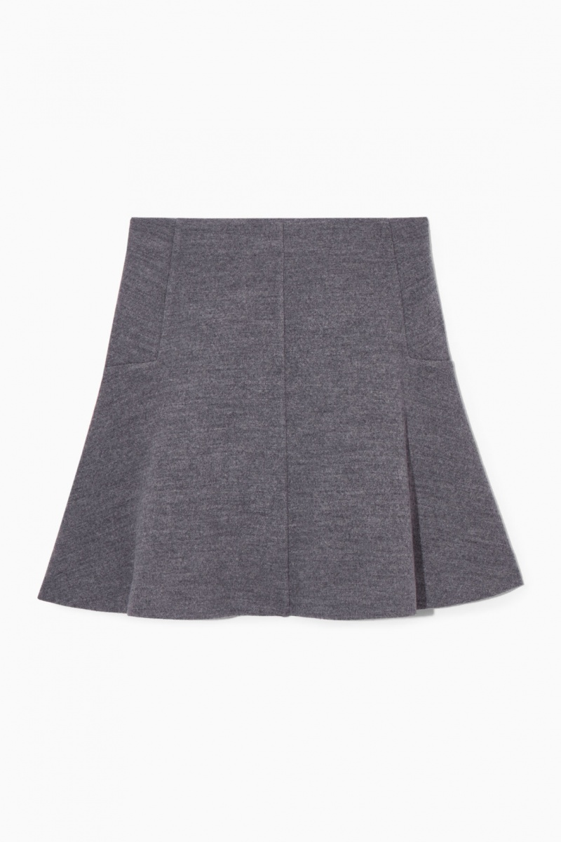 Dámské Sukně COS Boiled-Vlna Mini Tmavě Šedé | IBNT-85791