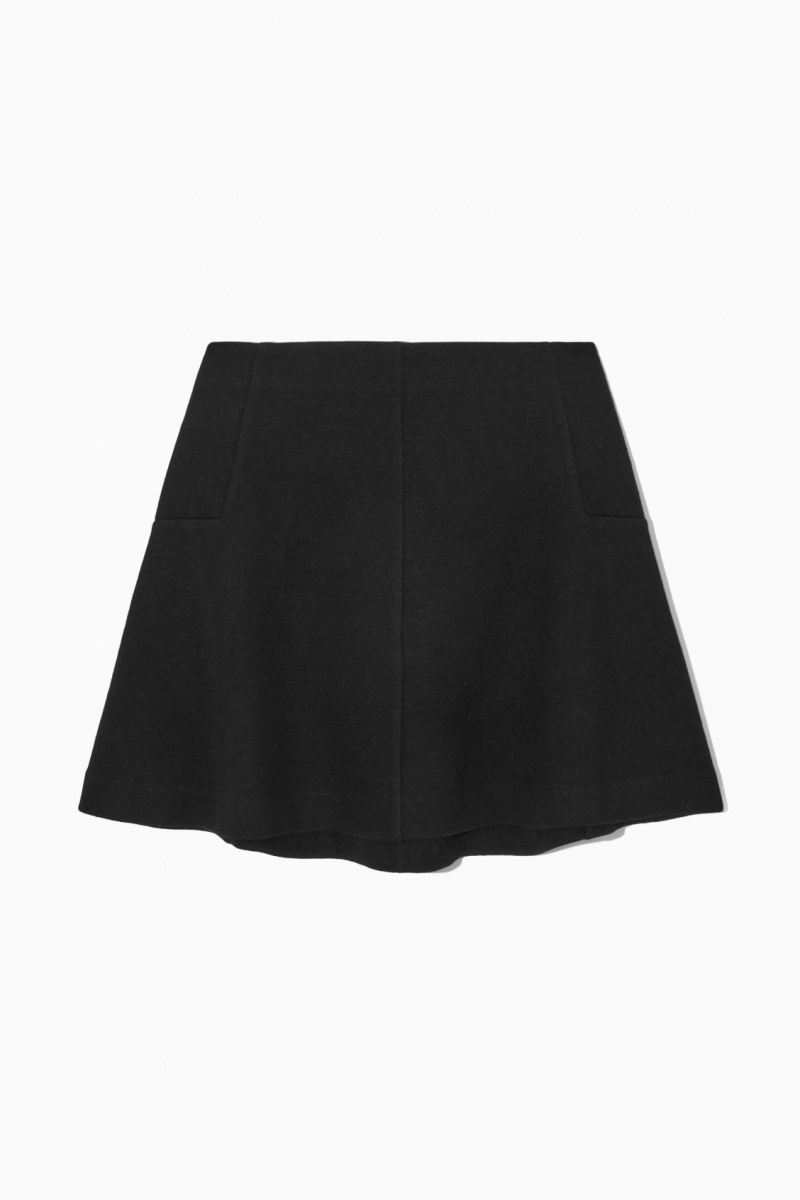 Dámské Sukně COS Boiled-Vlna Mini Černé | BUHD-12978