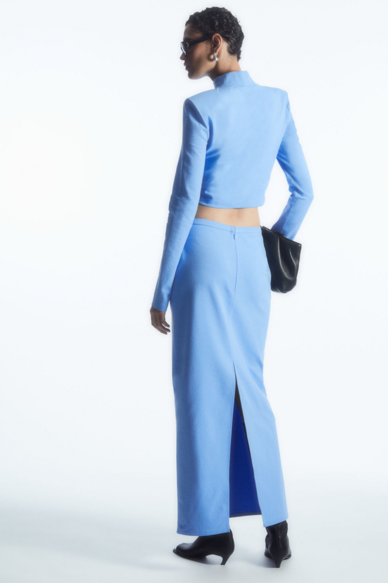 Dámské Sukně COS Column Maxi Světle Blankyt | YEQH-07241