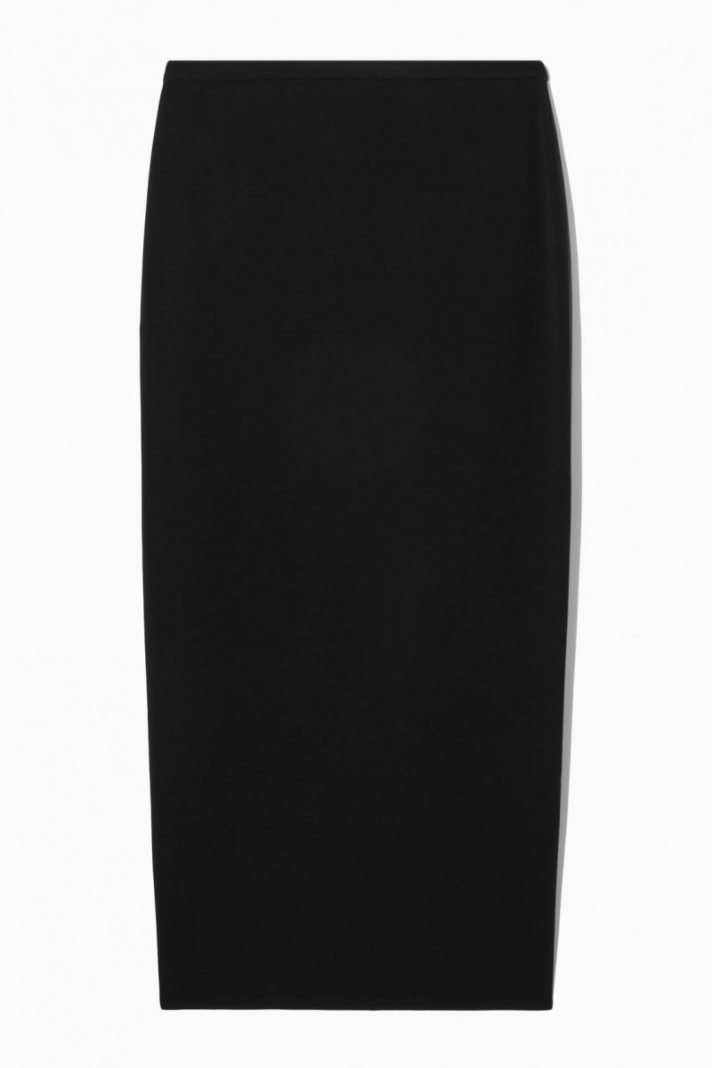 Dámské Sukně COS Column Maxi Černé | QZAD-36748