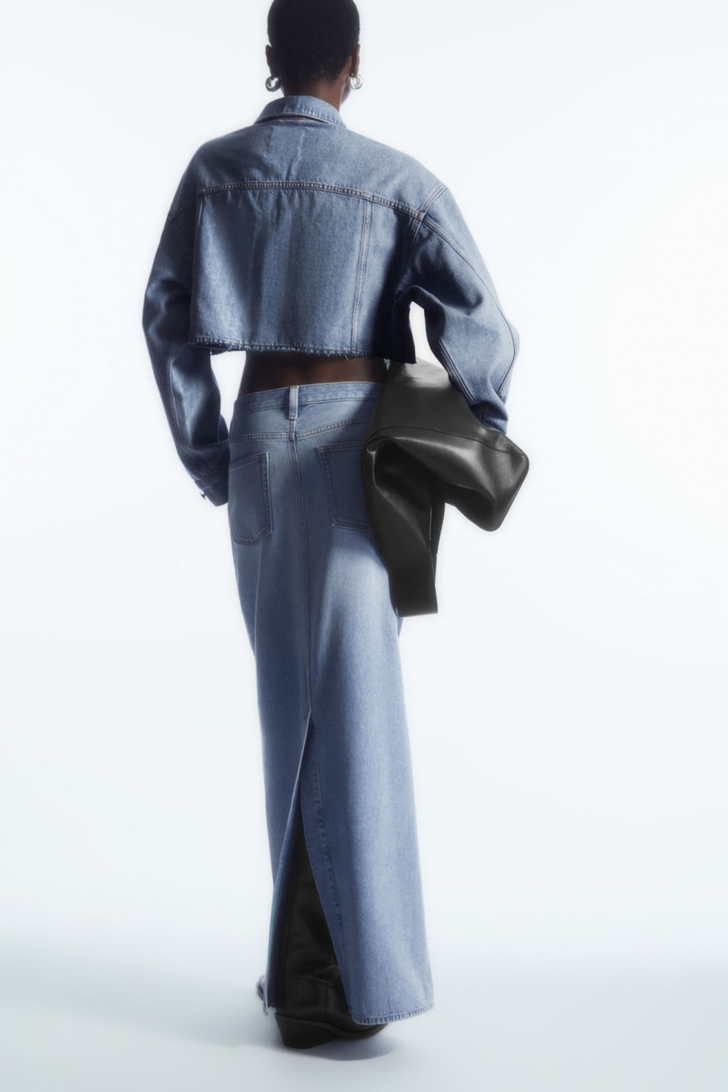 Dámské Sukně COS Denim Maxi Světle Blankyt | MNYF-20693