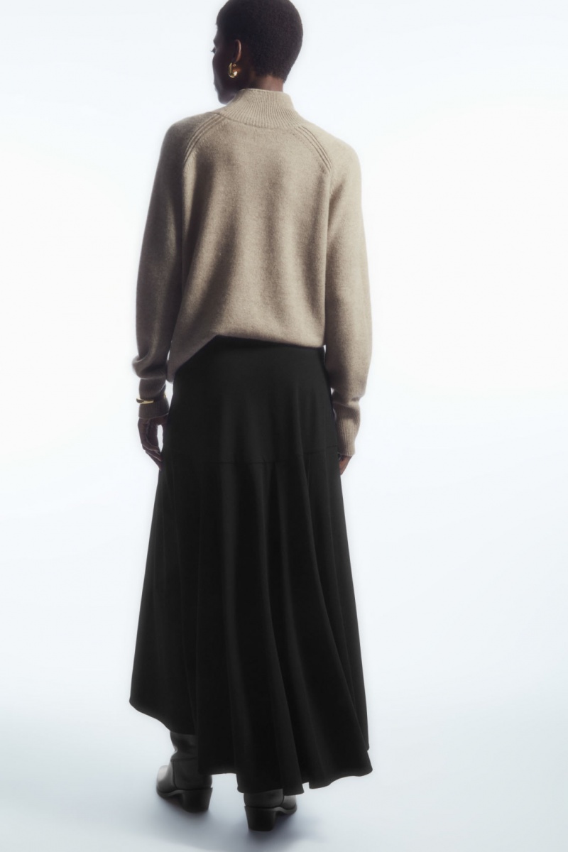Dámské Sukně COS Flared Maxi Černé | HMJI-69381