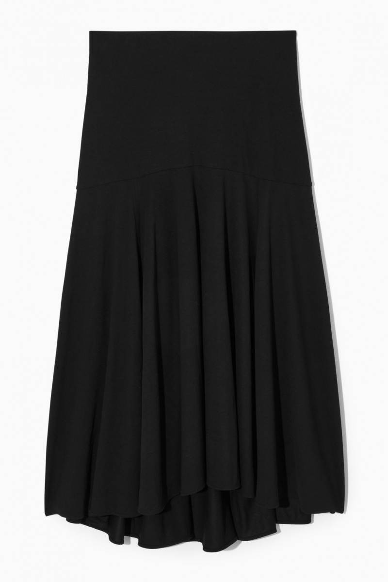 Dámské Sukně COS Flared Maxi Černé | HMJI-69381