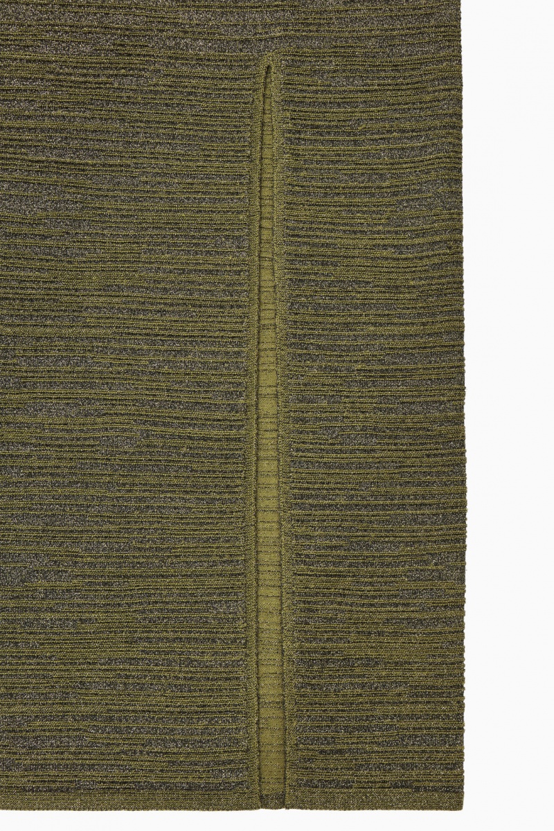 Dámské Sukně COS Sparkly Textured Pencil Zelene | SDZO-53078