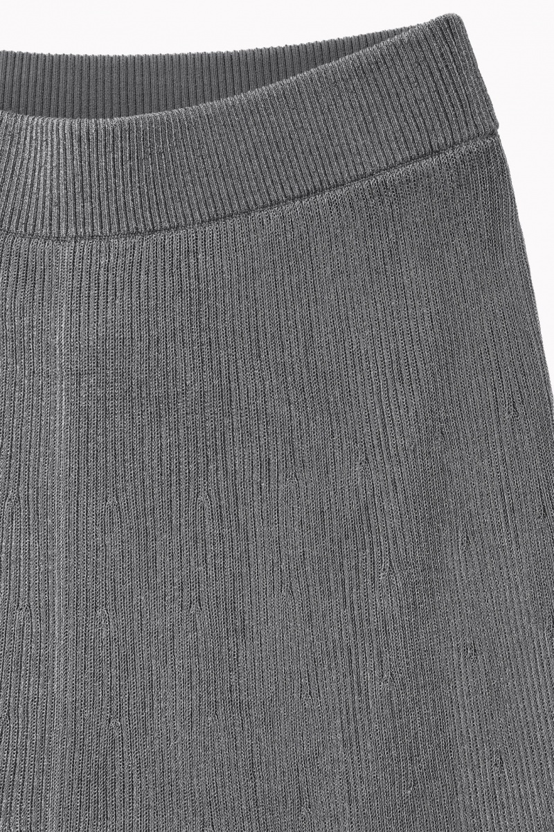 Dámské Sukně COS Sparkly Žebrovaný-Knit Maxi Tmavě Šedé | TNAI-84697