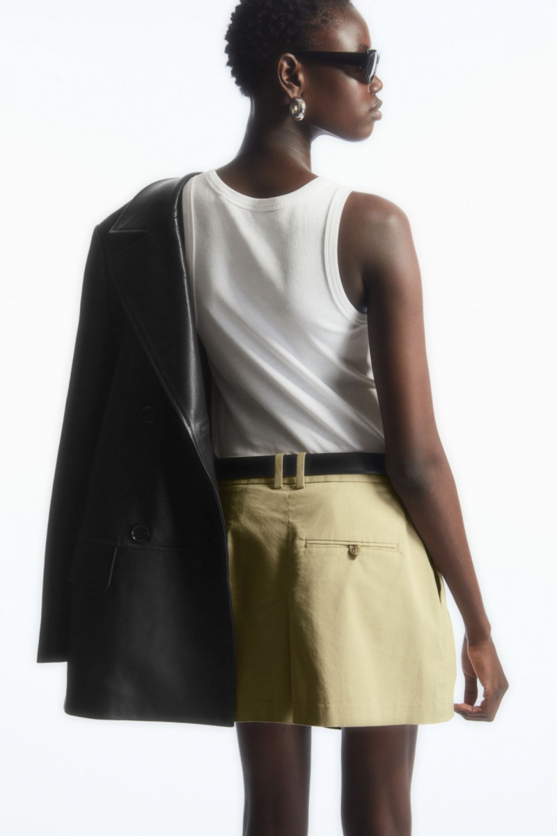 Dámské Sukně COS Tailored Plisovaný Mini Skort Béžový | DBSY-41768