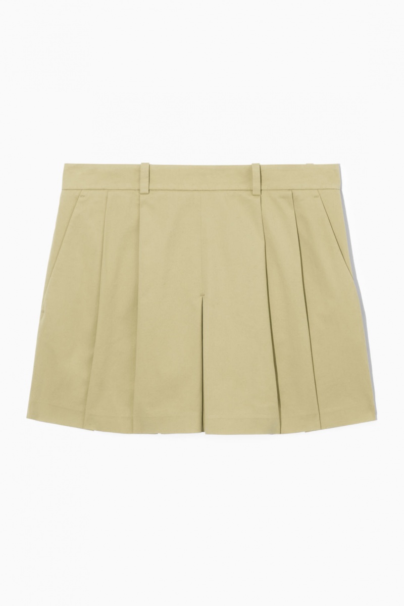 Dámské Sukně COS Tailored Plisovaný Mini Skort Béžový | DBSY-41768