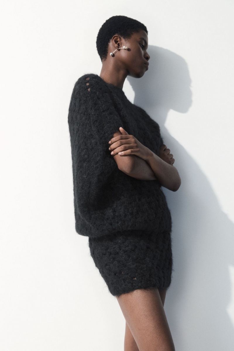 Dámské Sukně COS The Crochet-Knit Mini Černé | SHQM-95371
