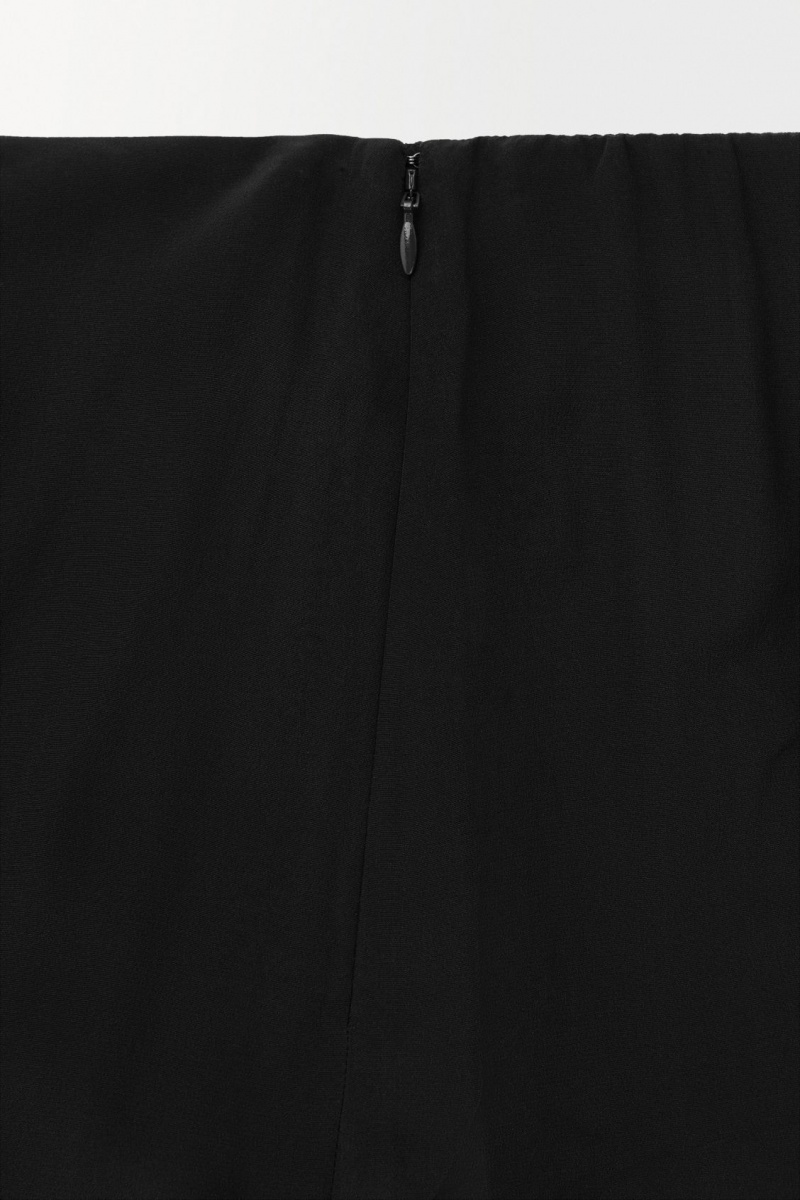 Dámské Sukně COS The Flared Silk Maxi Černé | WZLO-31560