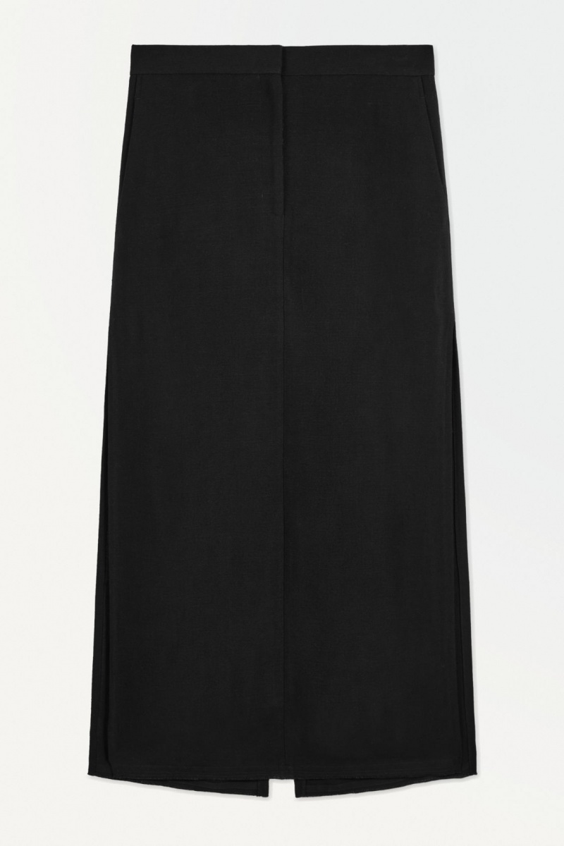Dámské Sukně COS The High-Slit Maxi Pencil Černé | IPRX-59162