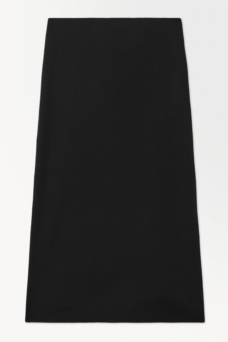 Dámské Sukně COS The Tailored Silk-Blend Midi Černé | PMQZ-80469