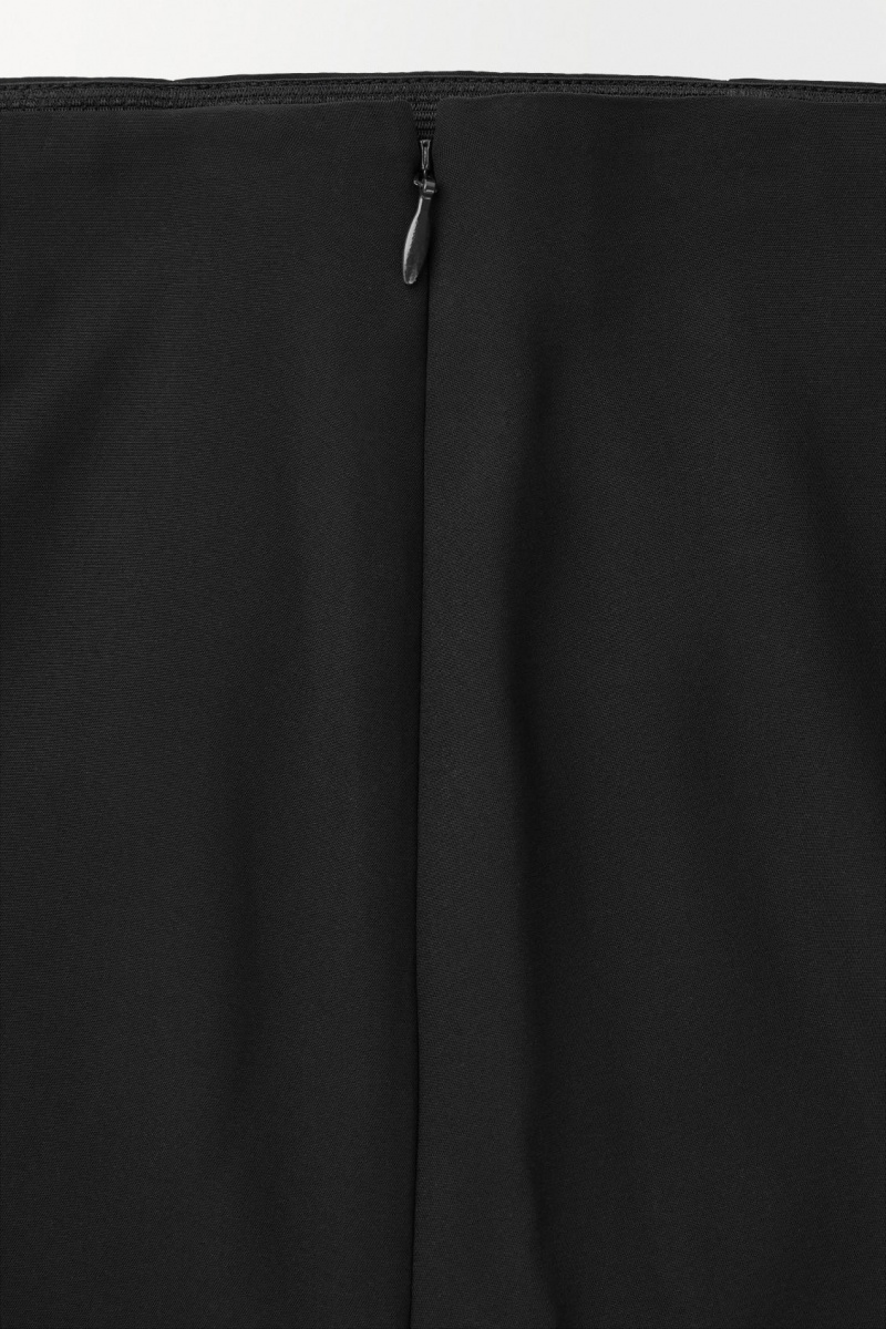 Dámské Sukně COS The Tailored Silk-Blend Midi Černé | PMQZ-80469