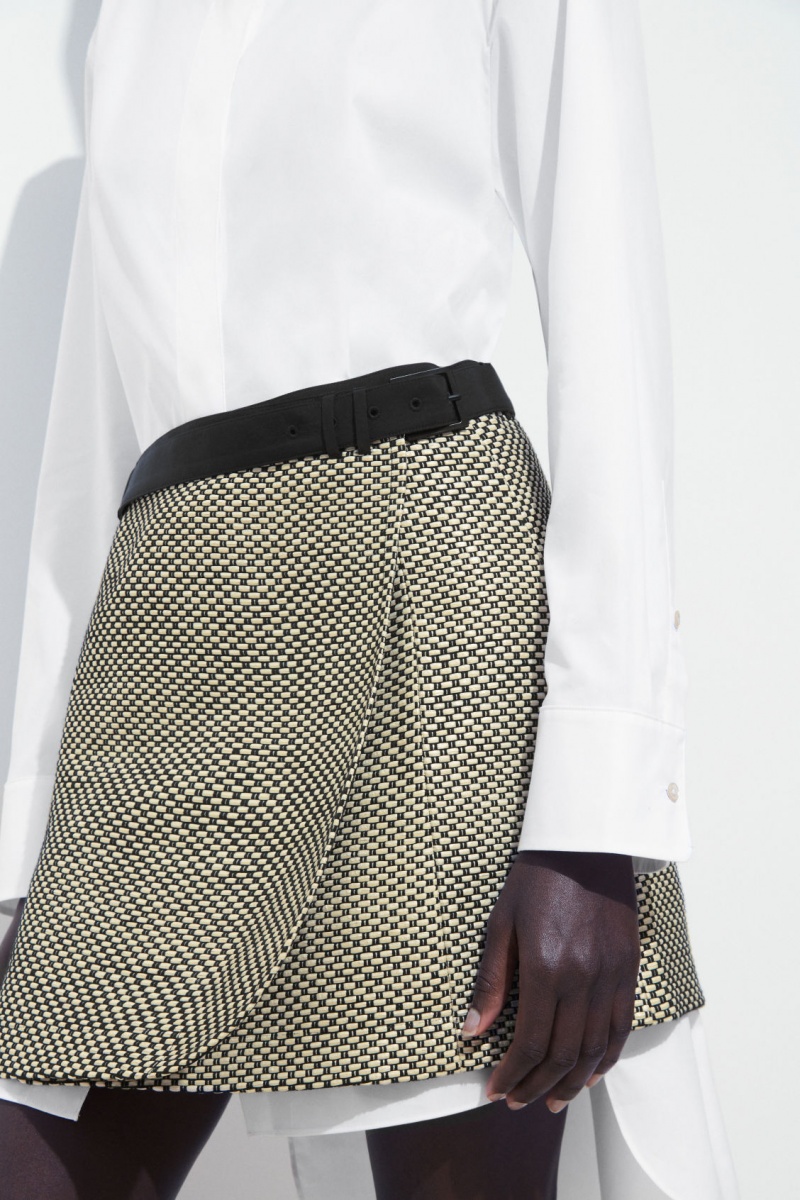 Dámské Sukně COS Theed Raffia Mini Béžový Černé | LNTB-56078