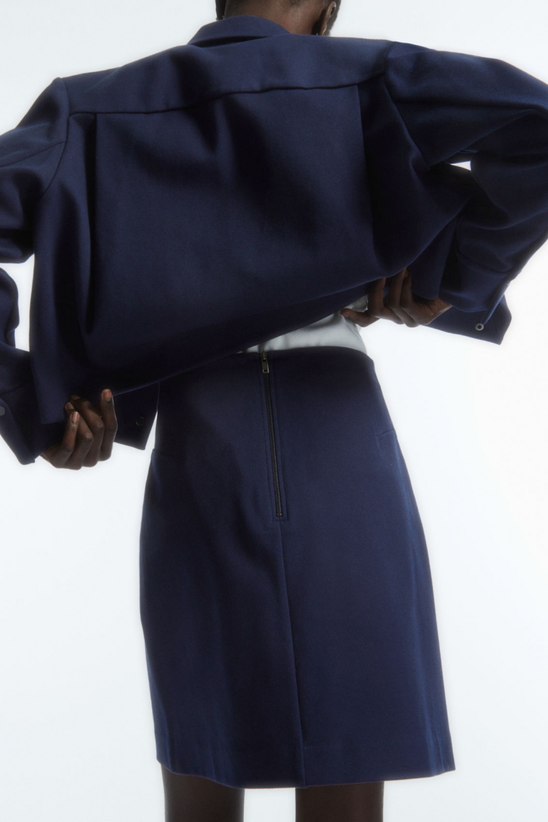 Dámské Sukně COS Twill Mini Tmavě Blankyt | ZJVM-62734