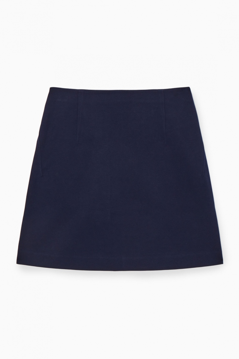 Dámské Sukně COS Twill Mini Tmavě Blankyt | ZJVM-62734