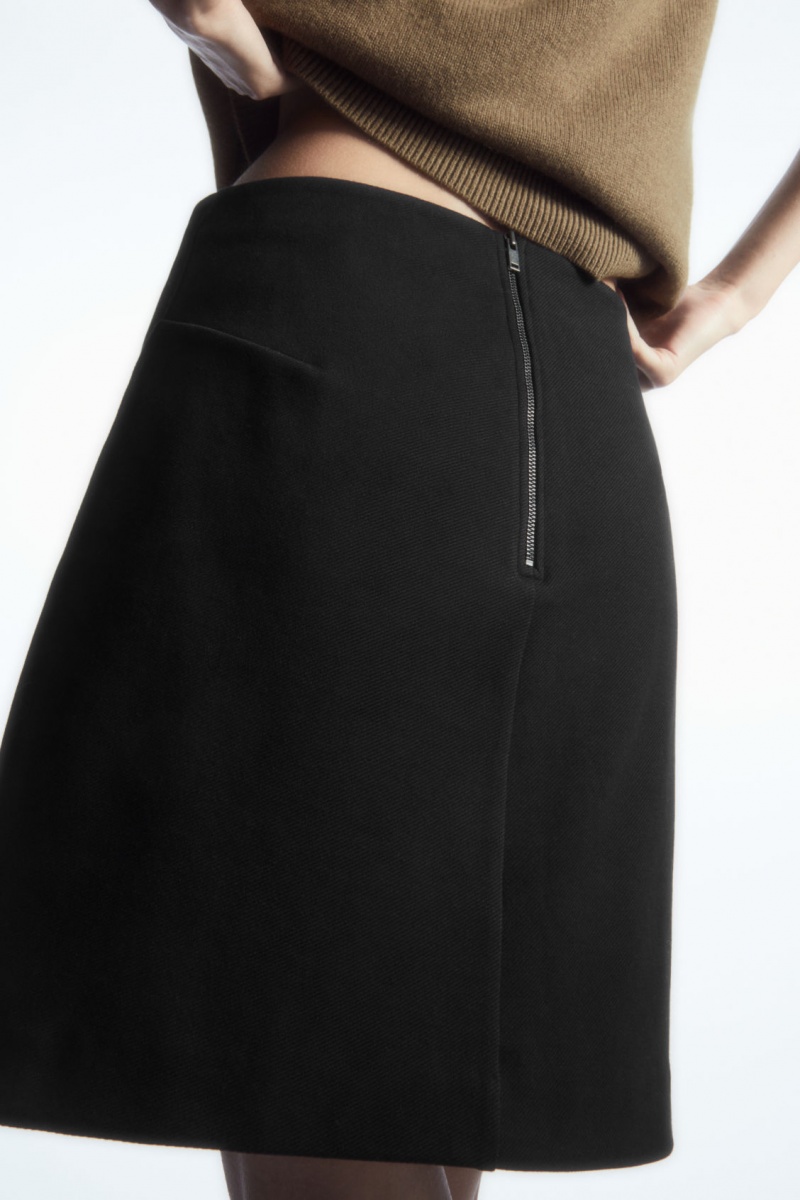 Dámské Sukně COS Twill Mini Černé | UDGP-92063