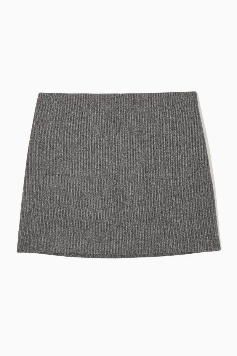 Dámské Sukně COS Vlna-Jacquard Mini Černé Bílé | ZKJO-90172