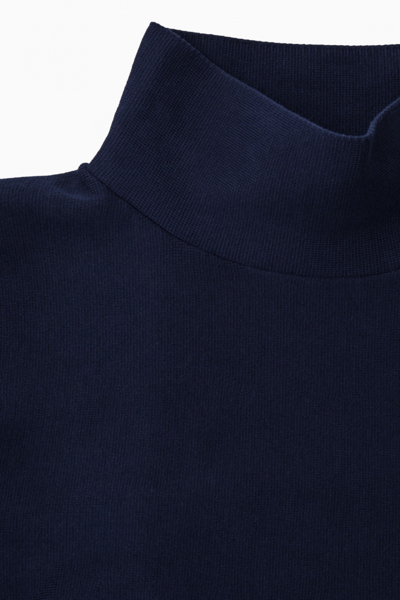 Dámské Svetry COS A-Line Funnel-Neck Top Tmavě Blankyt | WIUR-89617