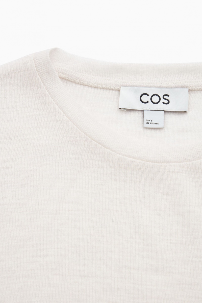 Dámské Svetry COS Crew-Neck Merino Vlna Top Bílé | QTXY-27631
