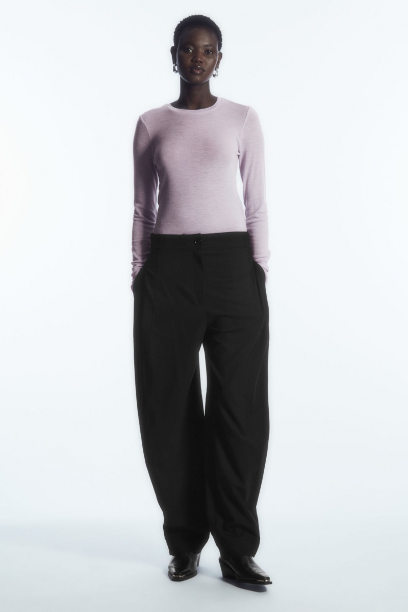 Dámské Svetry COS Crew-Neck Merino Vlna Top Fialové | FHSY-71269