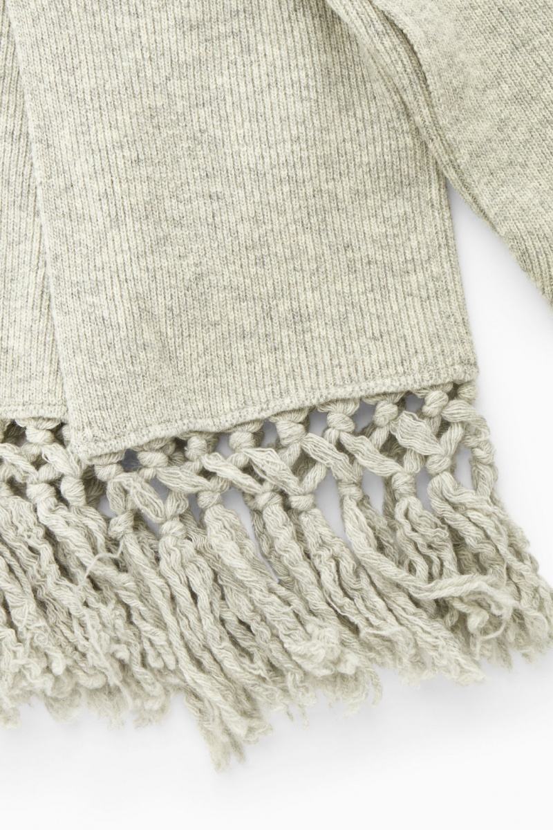Dámské Svetry COS Fringed Paneled Vlna Světle Šedé | GEHF-45629