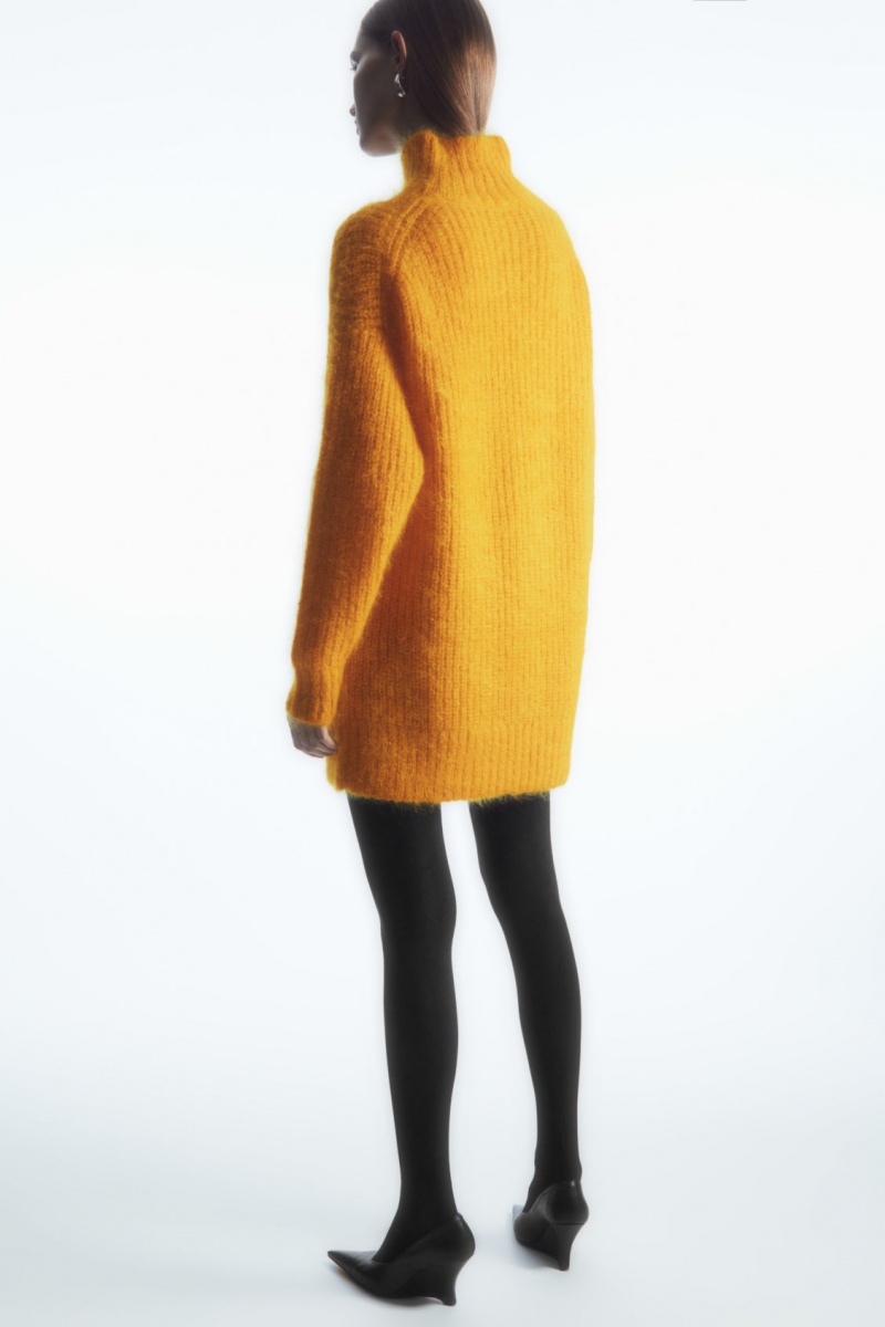 Dámské Svetry COS Funnel-Neck Mohair Tunic Žluté | GPUQ-83459