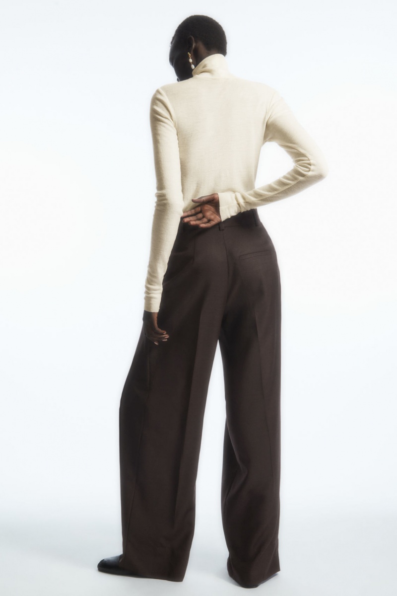 Dámské Svetry COS Merino Vlna Turtleneck Top Bílé | AKNT-78901