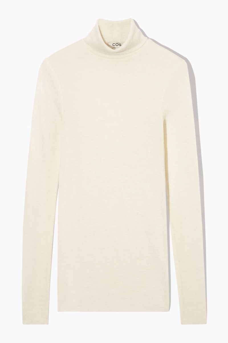 Dámské Svetry COS Merino Vlna Turtleneck Top Bílé | AKNT-78901