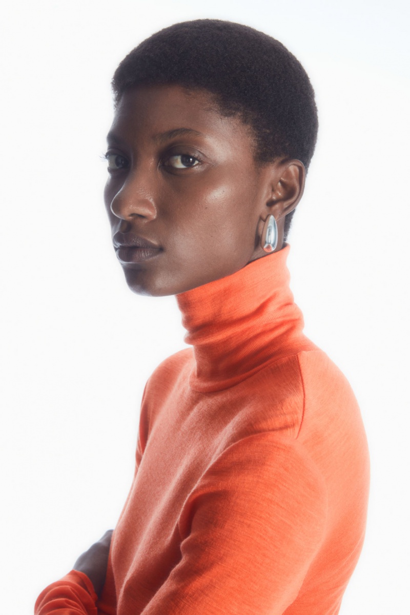 Dámské Svetry COS Merino Vlna Turtleneck Top Oranžové | SVTF-27069