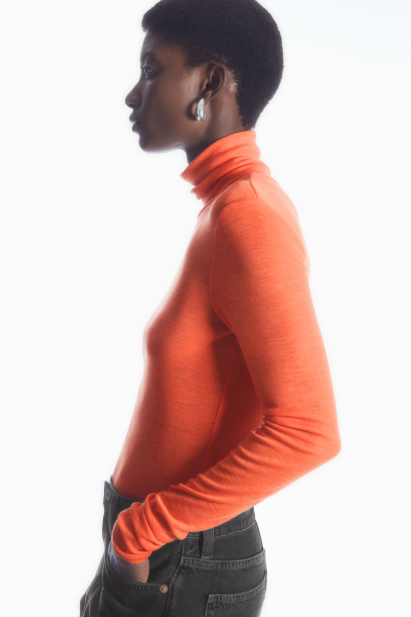 Dámské Svetry COS Merino Vlna Turtleneck Top Oranžové | SVTF-27069