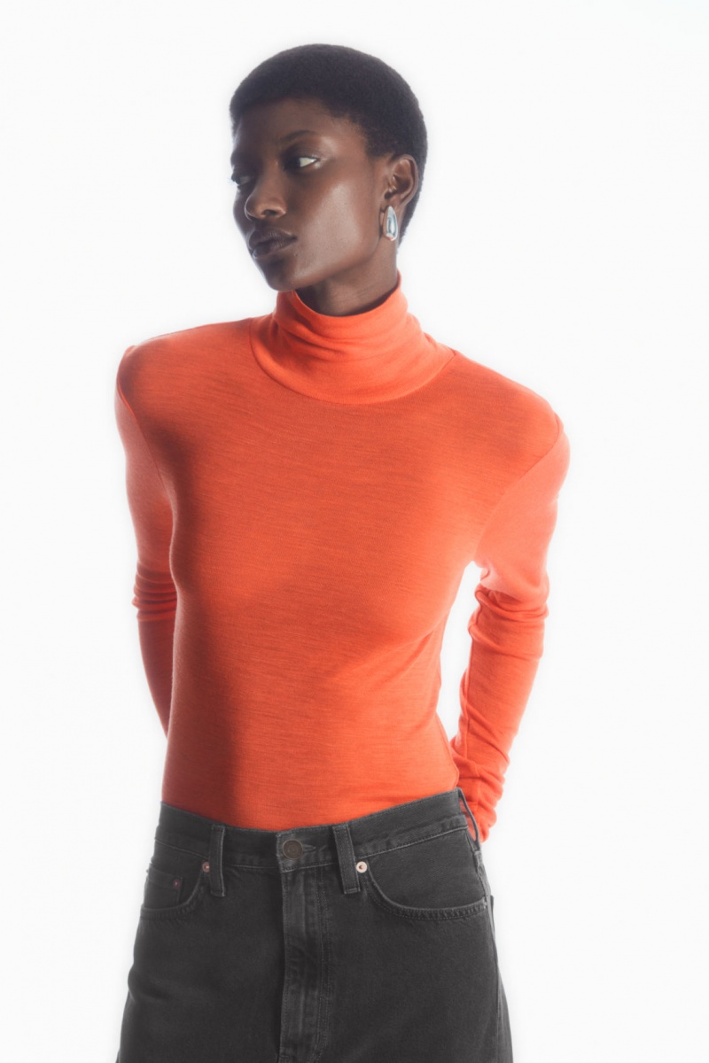 Dámské Svetry COS Merino Vlna Turtleneck Top Oranžové | SVTF-27069