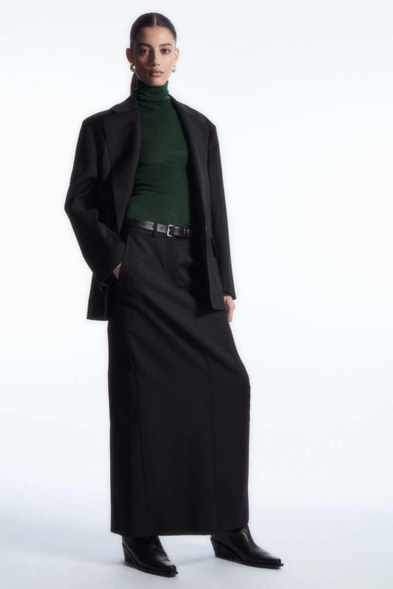 Dámské Svetry COS Merino Vlna Turtleneck Top Tmavě Zelene | PQML-70241