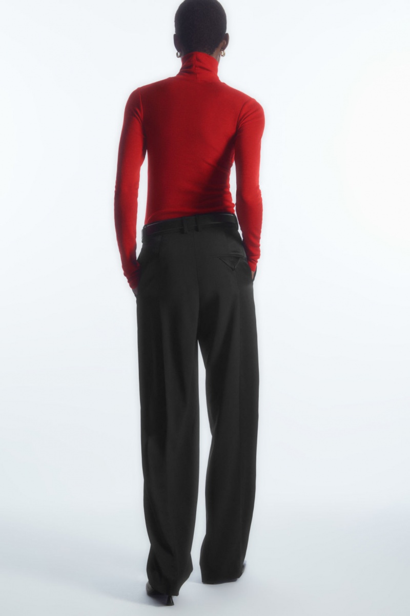 Dámské Svetry COS Merino Vlna Turtleneck Top Červené | EGST-25680