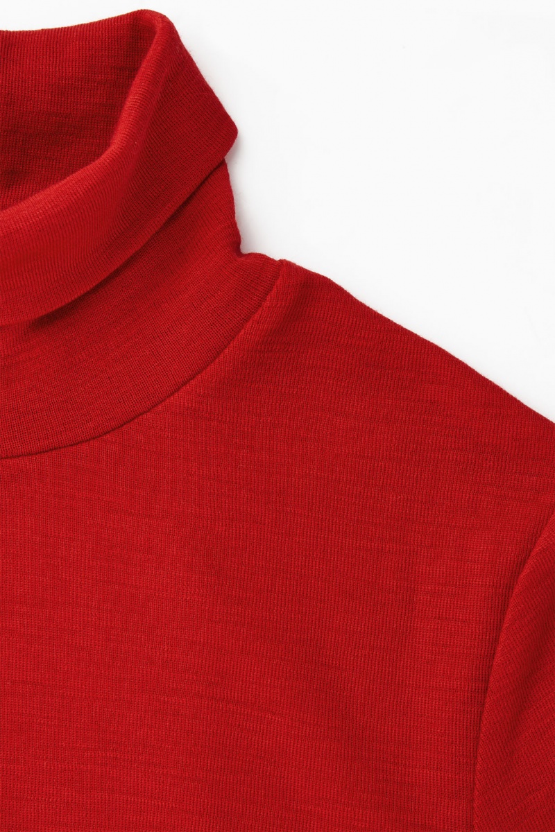 Dámské Svetry COS Merino Vlna Turtleneck Top Červené | EGST-25680