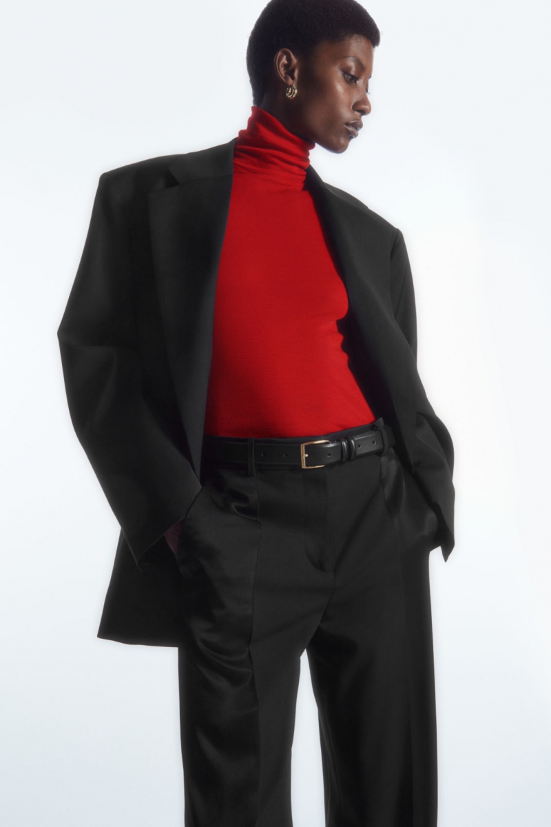 Dámské Svetry COS Merino Vlna Turtleneck Top Červené | EGST-25680