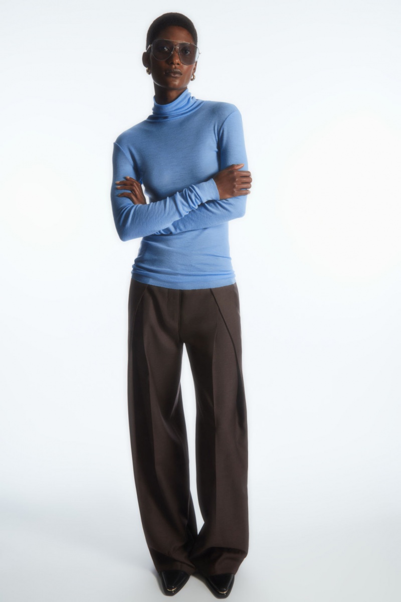 Dámské Svetry COS Merino Vlna Turtleneck Top Světle Blankyt | SVMI-85964