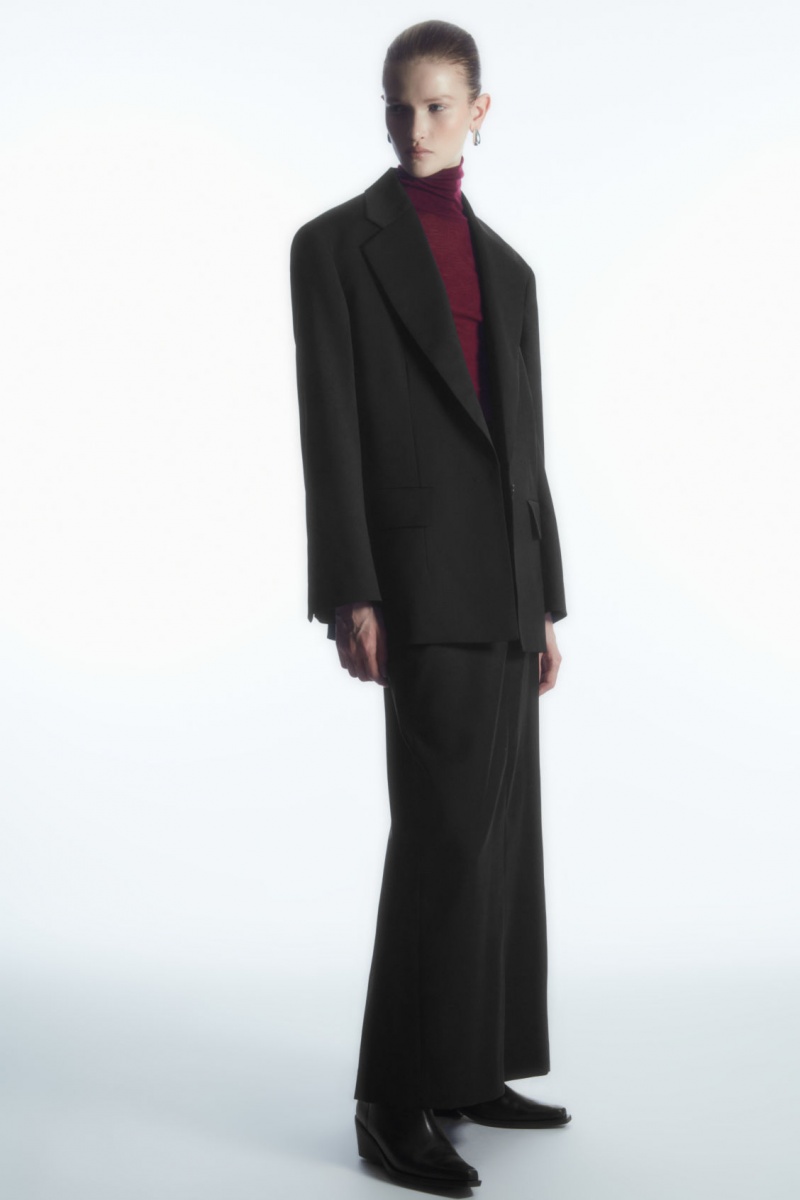 Dámské Svetry COS Merino Vlna Turtleneck Top Vínové | GFRS-17923