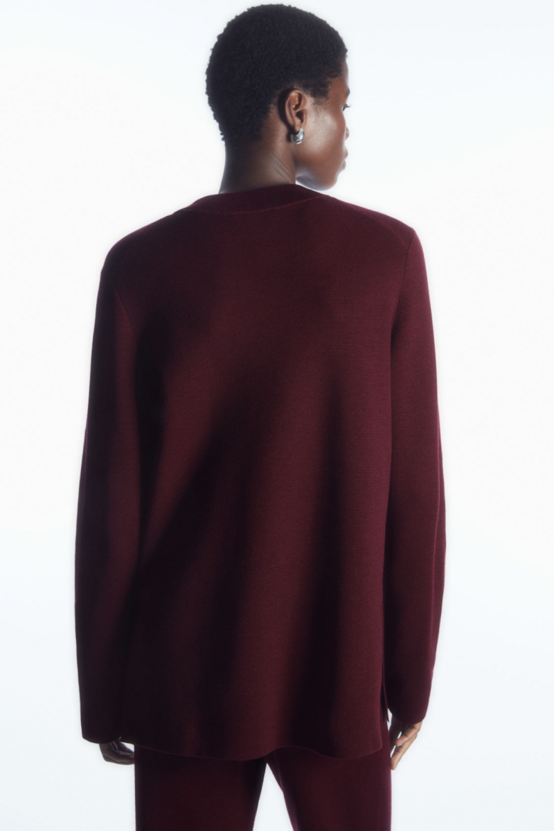 Dámské Svetry COS Milano-Knit Vínové | SDUF-06527