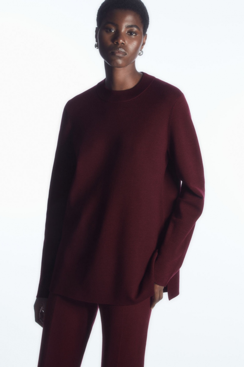 Dámské Svetry COS Milano-Knit Vínové | SDUF-06527