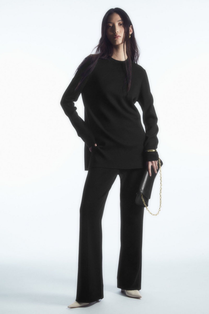 Dámské Svetry COS Milano-Knit Černé | TGMD-40192
