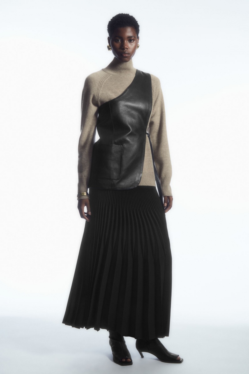 Dámské Svetry COS Pure Cashmere Turtleneck Béžový | ALON-01835