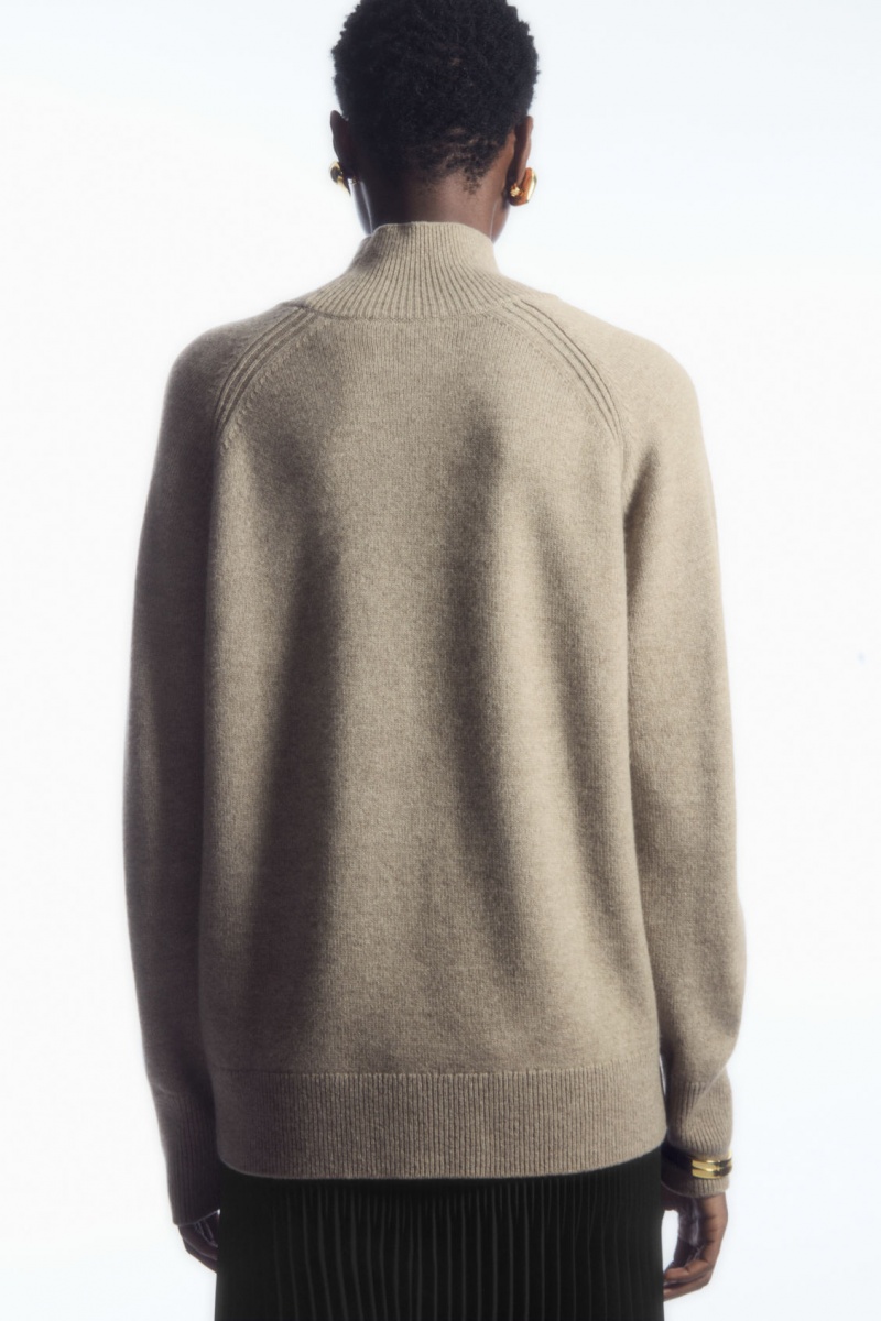 Dámské Svetry COS Pure Cashmere Turtleneck Béžový | ALON-01835