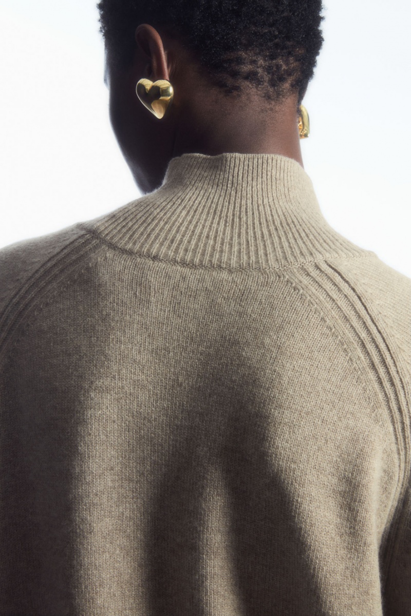 Dámské Svetry COS Pure Cashmere Turtleneck Béžový | ALON-01835