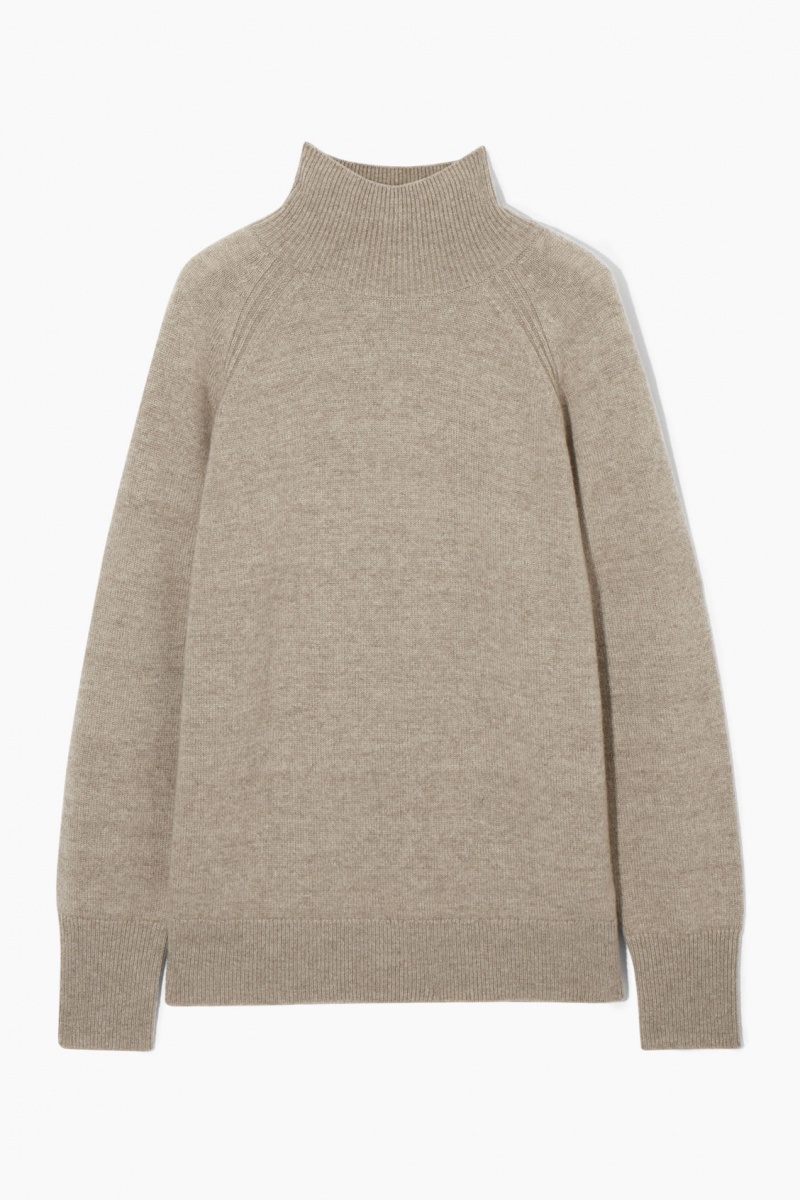 Dámské Svetry COS Pure Cashmere Turtleneck Béžový | ALON-01835