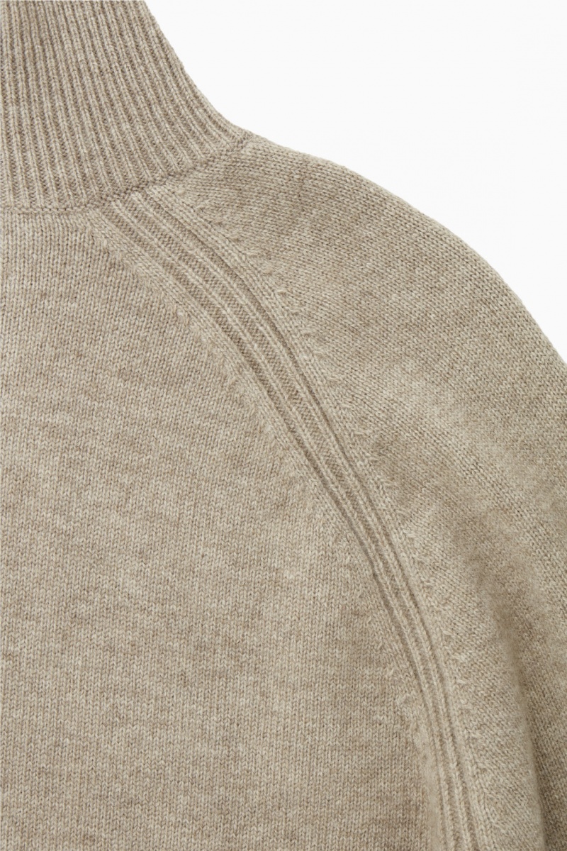 Dámské Svetry COS Pure Cashmere Turtleneck Béžový | ALON-01835