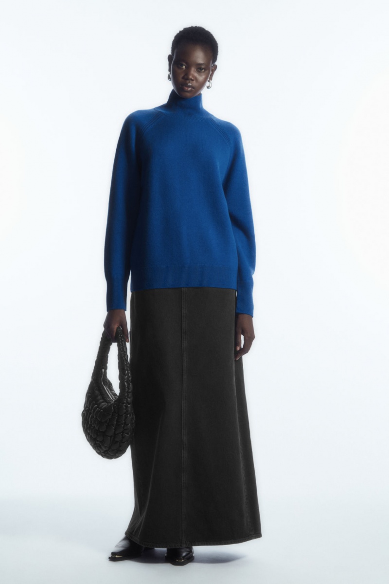 Dámské Svetry COS Pure Cashmere Turtleneck Blankyt | NMAD-83761