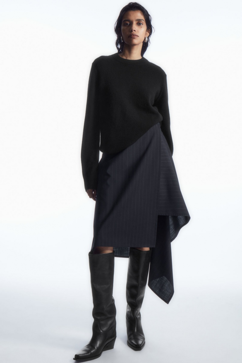 Dámské Svetry COS Pure Cashmere Černé | KLIN-25741