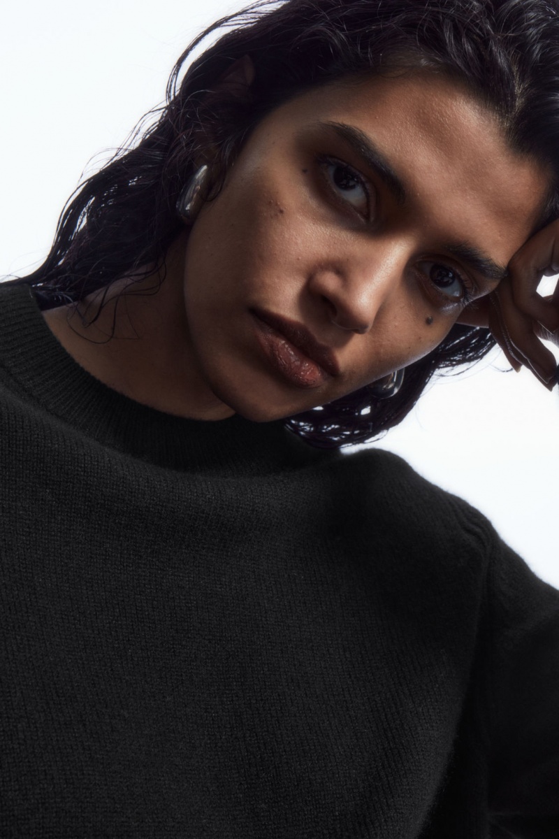 Dámské Svetry COS Pure Cashmere Černé | KLIN-25741